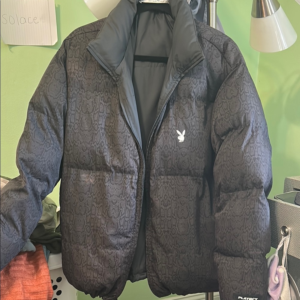 PacSun Black Playboy Puffer Jacket